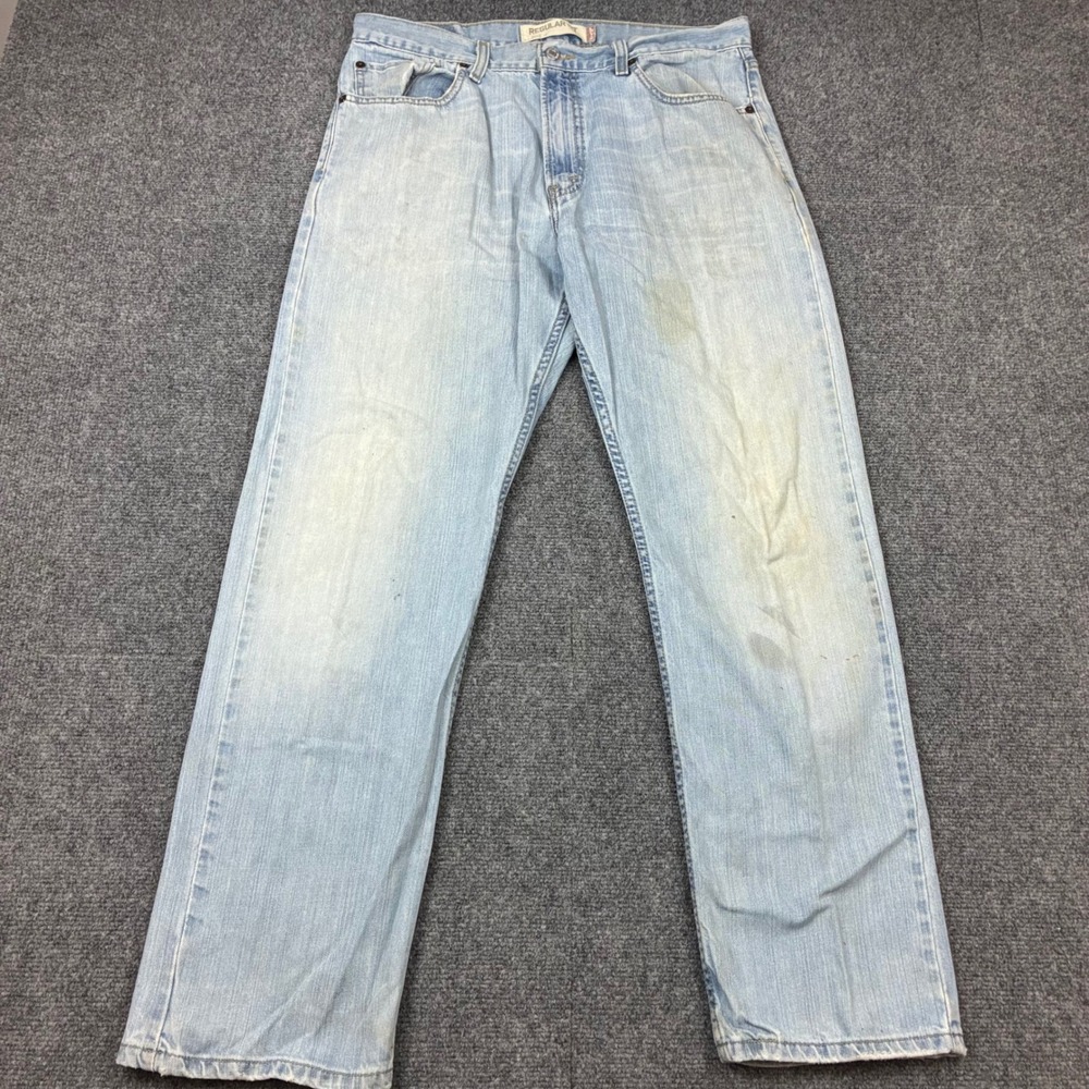 Levis 505 Jeans Mens Size 34x30 Light Wash Denim Straight Leg Pants Mexico Y2K